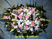 Lilly and carnation double ended spray D E 13